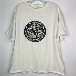 Vintage Bon Jovi Bounce Tour 2003 White Tshirt Size XL
